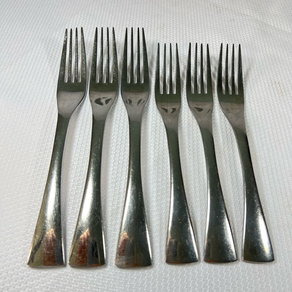 Oneida stainless steel flatware dinner and salad forks set 6 total